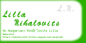 lilla mihalovits business card